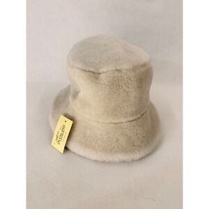 Overland Mouton Sheepskin Bucket Hat Ivory 75068 IVR2 Mens Womens Size M NEW